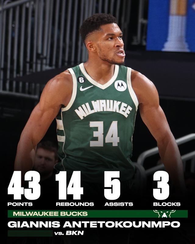 开云官网-篮网拥有反字母装甲？希腊怪物爆砍43+14统治比赛